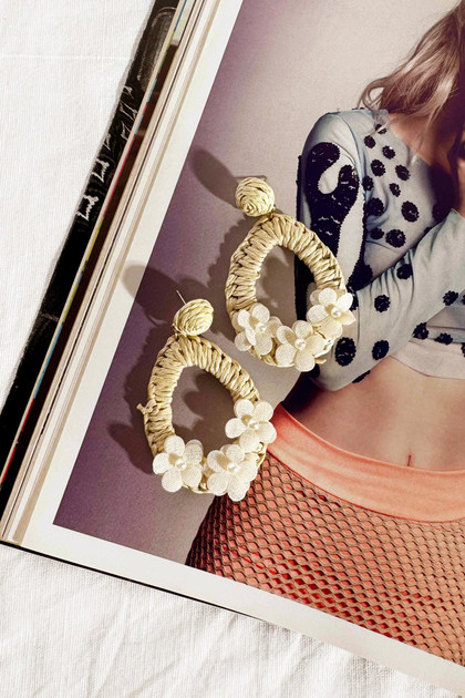 For The Win Earrings - Cream | Sage and Paige AUS.