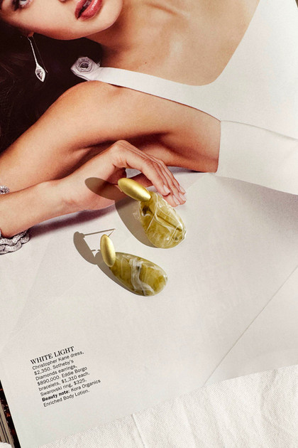 Olive Haze Earrings - Olive