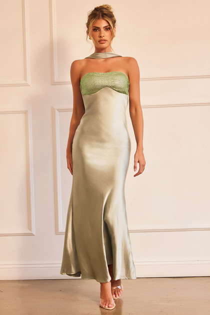 Moonlit Mirage Maxi Dress - Sage