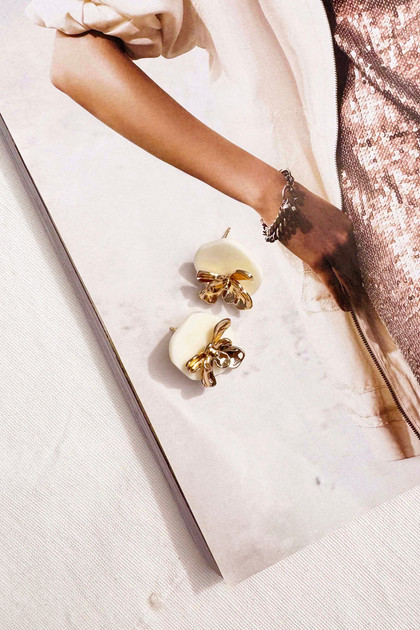 Petal Muse Earrings - White Petal Muse Earrings - White