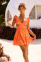 Marie Mini Dress - Tangerine | Sage and Paige AUS.