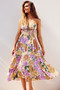 Taking Sides Midi Dress - Purple Multi | Sage and Paige AUS.