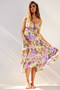 Taking Sides Midi Dress - Purple Multi | Sage and Paige AUS.