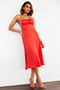 Day To Night Midi Dress - Tangerine | Sage and Paige AUS.