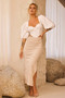 Inner Power Satin Top - White | Sage and Paige AUS.
