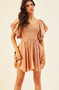 Italian Summer Mini Dress - Mocha | Sage and Paige AUS.
