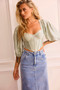 Inner Power Satin Top - Pistachio | Sage and Paige AUS.