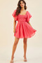 Italian Summer Mini Dress - Watermelon | Sage and Paige AUS.