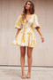 Shade Of Passion Mini Dress - Yellow | Sage and Paige AUS.