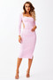 Slow it Down Midi Dress - Pink | Sage and Paige AUS.