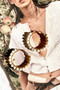 Tuscany Sun Ear Hoops - White | Sage and Paige AUS.