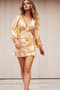 Rising Sun Mini Dress - Yellow Print | Sage and Paige AUS.