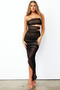 Wrap Around Midi Dress - Black | Sage and Paige AUS.