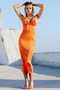 Tripping Midi Dress - Orange | Sage and Paige AUS.