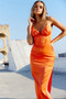 Tripping Midi Dress - Orange | Sage and Paige AUS.