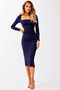 Slow it Down Midi Dress - Navy | Sage and Paige AUS.