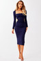 Slow it Down Midi Dress - Navy | Sage and Paige AUS.
