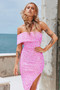 Spark Sequin Midi Dress - Pink | Sage and Paige AUS.