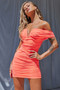 Chelsea Mini Dress - Neon Coral | Sage and Paige AUS.