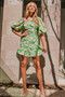 Olivia Mini Dress - Green | Sage and Paige AUS.