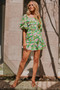 Olivia Mini Dress - Green | Sage and Paige AUS.