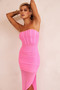 Soho Midi Dress - Neon Pink | Sage and Paige AUS.
