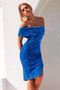 Spark Sequin Midi Dress - Aqua | Sage and Paige AUS.