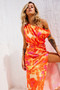 Drive By Midi Dress - Tangerine | Sage and Paige AUS.