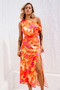 Drive By Midi Dress - Tangerine | Sage and Paige AUS.