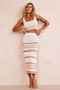 In The Groove Midi Skirt - Beige | Sage and Paige AUS.