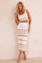 In The Groove Midi Skirt - Beige | Sage and Paige AUS.