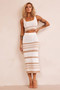 In The Groove Midi Skirt - Beige | Sage and Paige AUS.