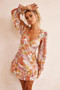 Addison Mini Dress - Orange Multi | Sage and Paige AUS.