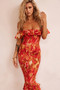 Fireball Midi Dress - Red Multi | Sage and Paige AUS.
