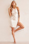 Tequila Satin Mini Dress - Champagne | Sage and Paige AUS.