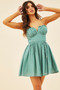 Georgia Mini Dress - Green | Sage and Paige AUS.