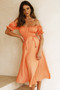 Mariner Midi Dress - Peach | Sage and Paige AUS.
