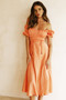 Mariner Midi Dress - Peach | Sage and Paige AUS.