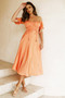 Mariner Midi Dress - Peach | Sage and Paige AUS.