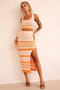 In The Groove Midi Skirt - Orange | Sage and Paige AUS.