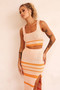 In The Groove Midi Skirt - Orange | Sage and Paige AUS.