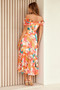 Fresh Start Midi Dress - Red Multi | Sage and Paige AUS.