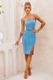 After Dark Midi Dress - Blue | Sage and Paige AUS.