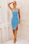 After Dark Midi Dress - Blue | Sage and Paige AUS.