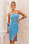 After Dark Midi Dress - Blue | Sage and Paige AUS.