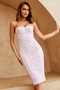 Styling Melody Lace Midi Dress - Pink | Sage and Paige AUS.