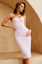 Styling Melody Lace Midi Dress - Pink | Sage and Paige AUS.