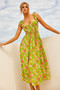 December Midi Dress - Green | Sage and Paige AUS.