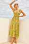 December Midi Dress - Green | Sage and Paige AUS.