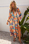 Shooting Stars Maxi Dress - Orange Multi | Sage and Paige AUS.